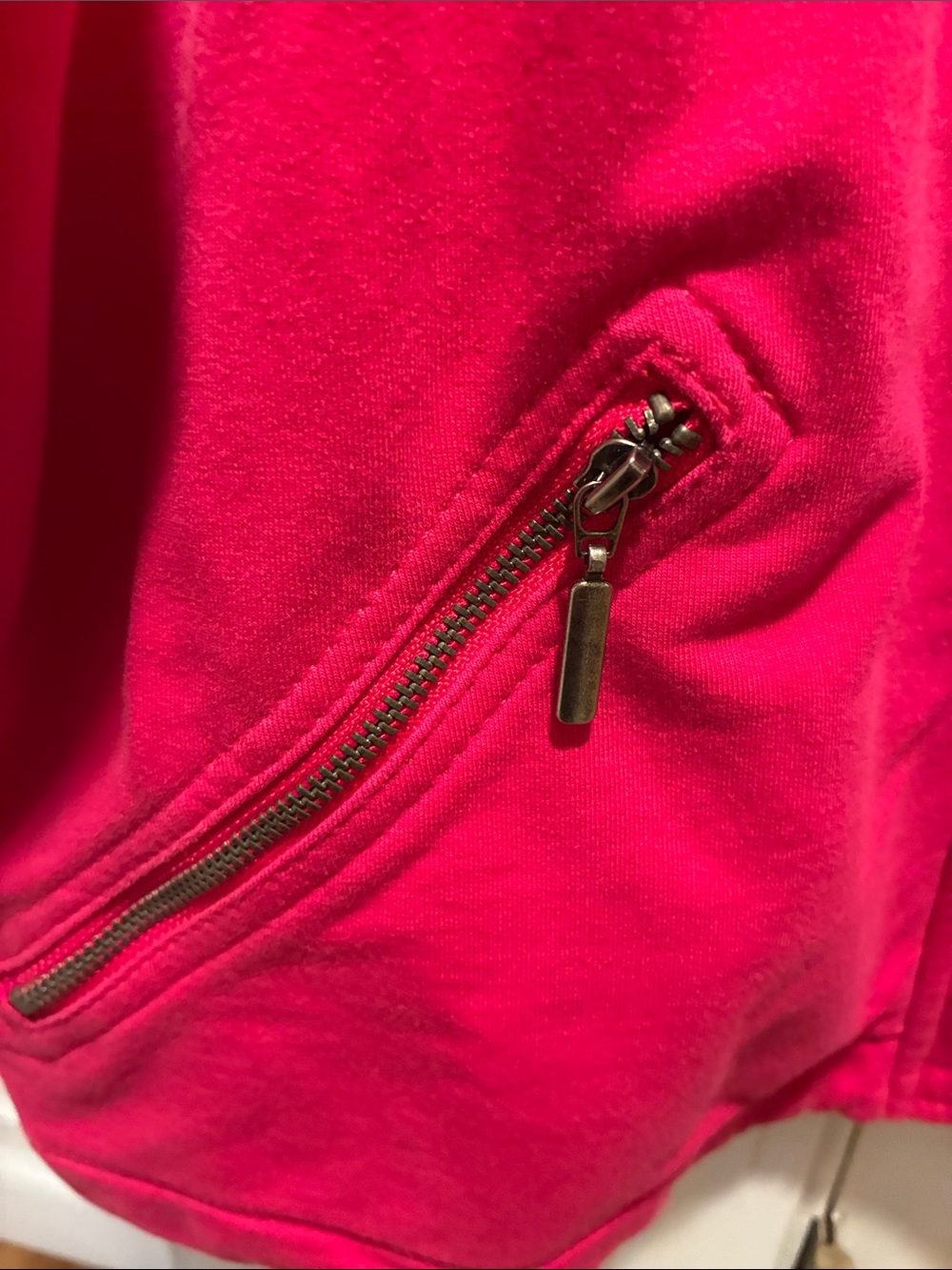 Ruby Rd. Hot Pink Bomber Jacket - Picture 4 of 10